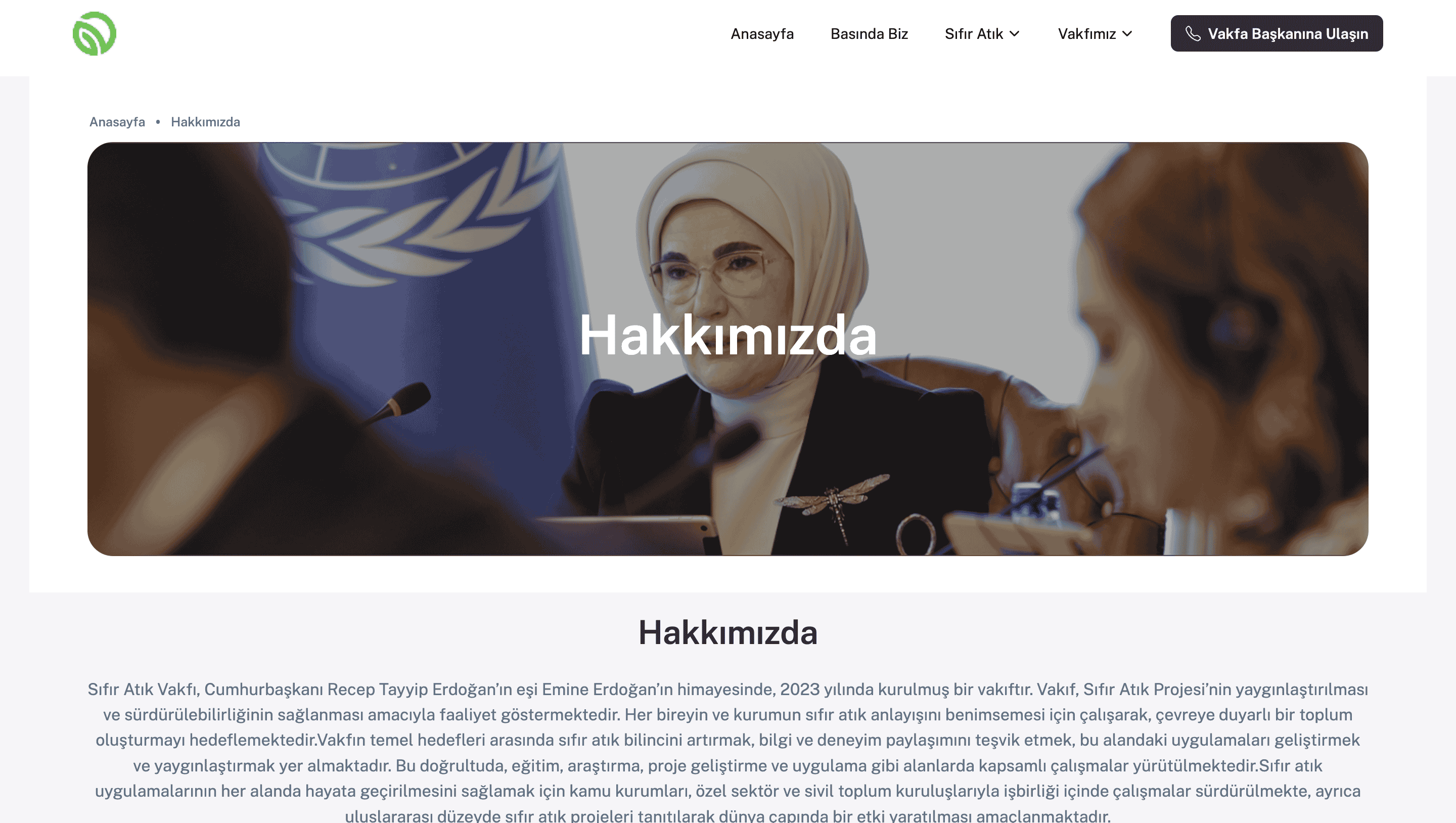Emine Erdoğan Sıfır Atık Projesi